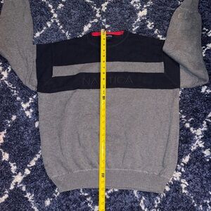 Nautica Sweatshirt Spellout Vintage Y2K Sweater, Navy, Mens XL Streetwear
